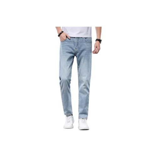 H 75 Light Blue Spring Fall Men's Jeans H 75 Светло-синий Весенний Осенний Мужские Джинсы