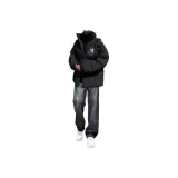 3 Пачка M17 Хлопковый пуховик Черный + Флисовая подкладка Толстовка Черный + Стандартный 7013 Джинсы Синий