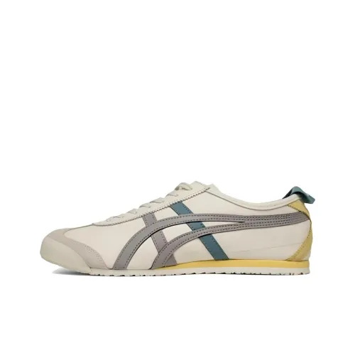 Onitsuka Tiger MEXICO 66 Износостойкий Дышащий Низкий Топ Немецкая Армия Кроссовки Унисекс Бежевый
