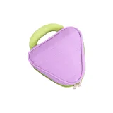 Вертикальные полосы, фиолетовый, треугольная сумка, 14,5*4,5*14