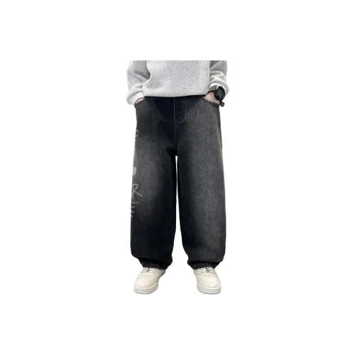 YALU Черные джинсы с флисовой подкладкой XTT6296 KIDS