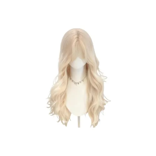 Sweet Pillow House Перука Женская Длинные Волосы Белое Золото Длинные Кудрявые Лолита Большая Волна Естественный Объемный Полная Заколка