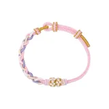 Браслет-шнурок "Good Luck" - Персиково-розовый