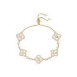 Золотистый браслет с четырехлистным клевером