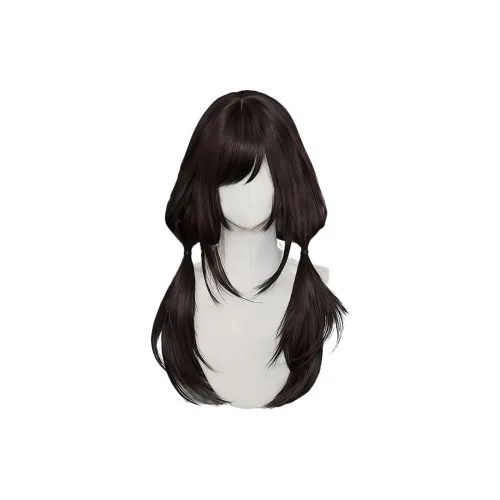 BEIQING Jiechen Наклонная Чёлка Высокий Уровень Повседневный Длинный Прямые волосы Женская Перука
