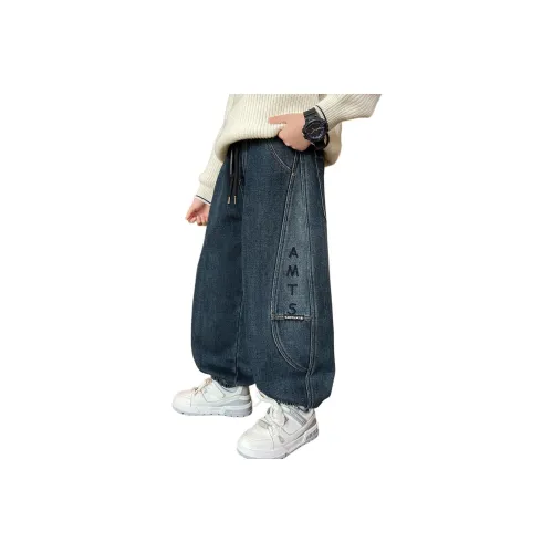 YALU Синий Серый С флисовой подкладкой XTT060 Школьные Джинсы