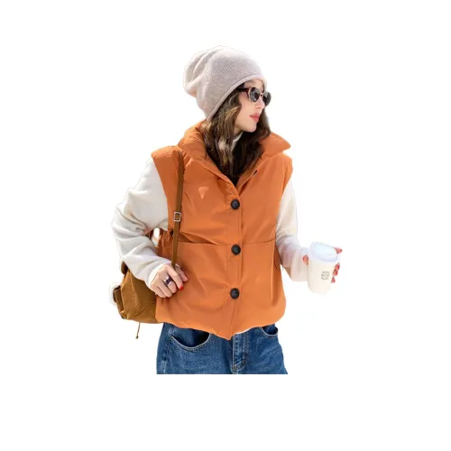 NANING 9 Orange Women's Down Vest NANING 9 Оранжевый Женский Пуховый жилет