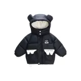 Черный хлопковый пуховик