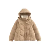 Хаки хлопковый пуховик