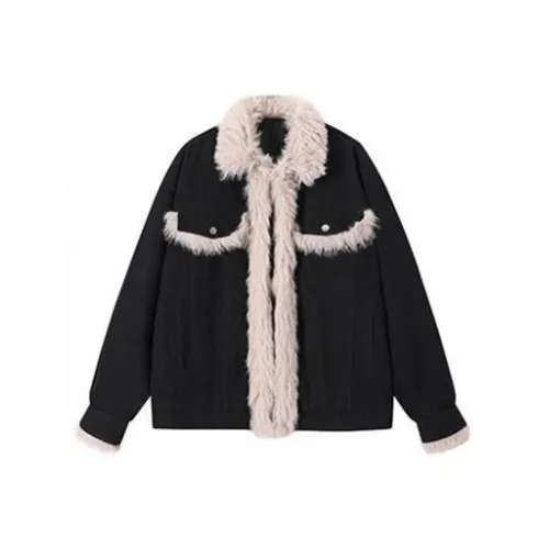 EFCR Черный Женские Джинсовые Куртки