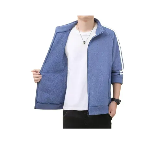 D W Светло-синий с флисовой подкладкой унисекс бархатные куртки