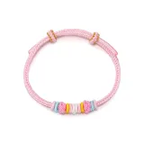 Благоприятный шнурок для браслета - розовый