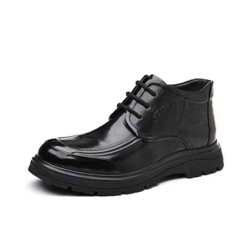 POPULAR ROUSE PR Термический Износостойкий MID Топ Утепленная Обувь Мужская Черная