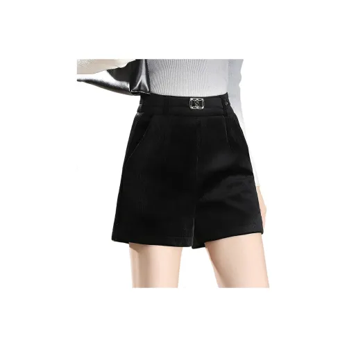 AURORA DIARY Черные Повседневные Шорты для Женщин