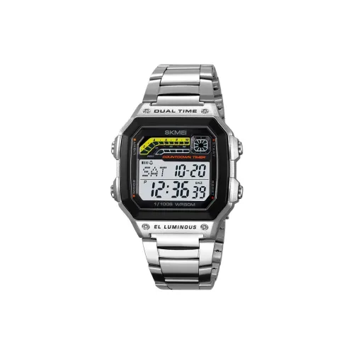 SKMEI Электронный механизм ремешок из TPU черный циферблат мужские часы