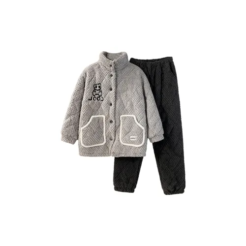 Faro Серый Мультяшный Мужской Пижамный Комплект