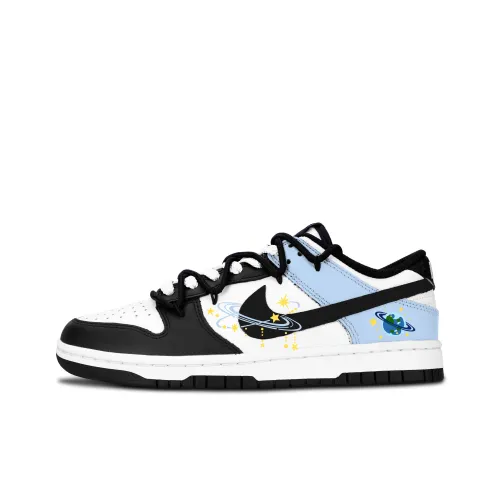 Nike Dunk Черный Белый Science Fiction Planet Устойчивый к истиранию Низкий Топ Скейтборд Кроссовки Унисекс Синий