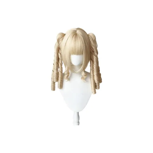Northward Incline Лолита Белый золотой Кукла LIKE Feel Женская Перука Заколка-краб Съемный Два хвостика Роман Кудрявый