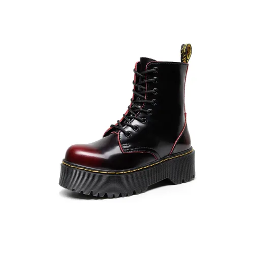 DUNNU Martin Boots Red Polished Men's