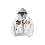 Белый с капюшоном бини