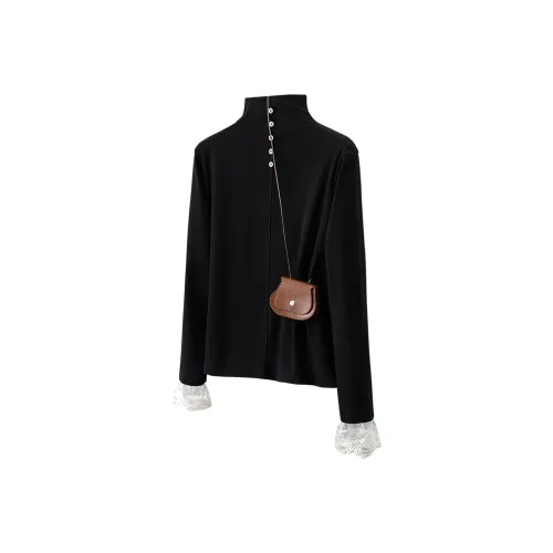 SIBAISHE Черные Женские T-рубашки