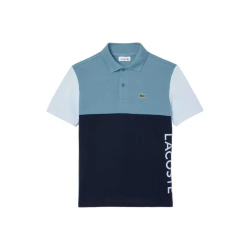 LACOSTE Collaboration HJI Синий Светло-синий Темно-синий KIDS Поло