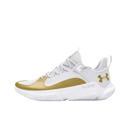 Under Armour Flow FUTR X 3 Амортизирующие низкие баскетбольные кроссовки с противоскользящим покрытием мужские белый золото