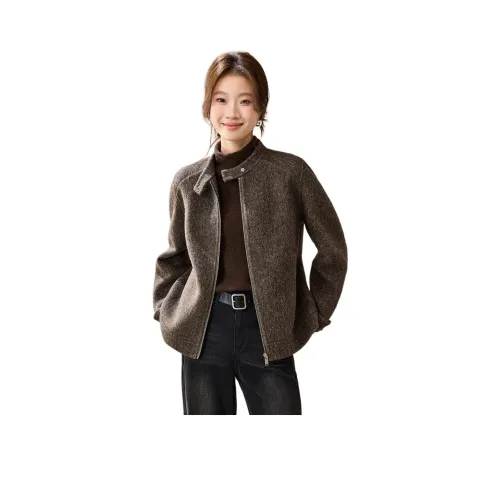 MOHANYIMEI Викунья Коричневый Женское Пальто