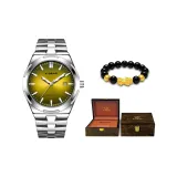 Серебряная полоска с золотым лицом, коричневая коробка (в комплекте с браслетом)