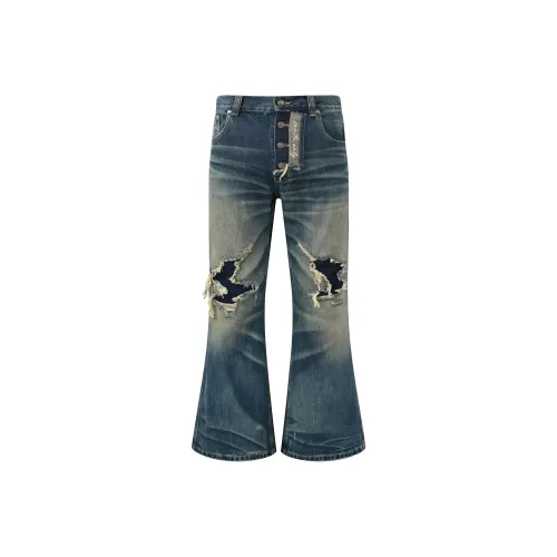 BIRTH OF ROYAL CHILD Потертые Джинсы Унисекс Синий