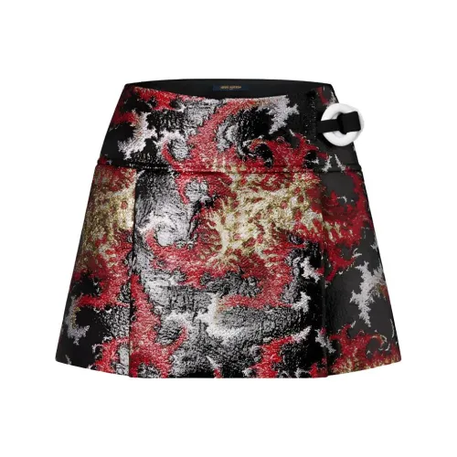 LOUIS VUITTON Новые ежеквартальные продукты LV Красный Женские Повседневные Короткие Юбки