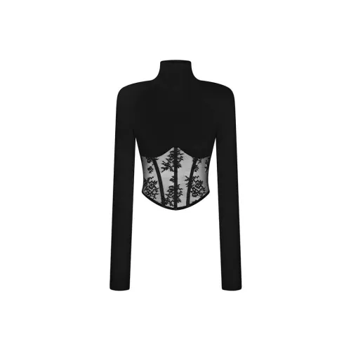 DITB Черные Женские T-рубашки