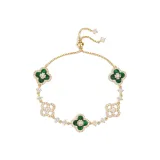 Зеленый, трава, четырехлистный клевер, счастливый, браслет