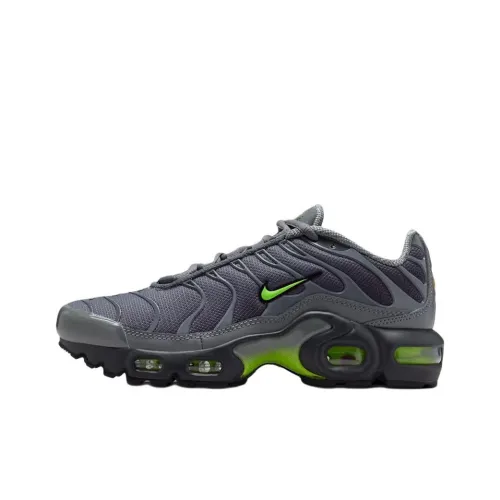 Nike Air Max Plus Low Top Поддержка Детская Беговая Обувь Серый Зеленый Унисекс