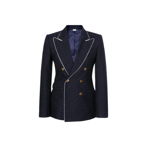 GUCCI SS22 Бизнес-костюм Пальто Женское Морской Синий