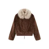 Коричневый, с Langqing, крючок и петля