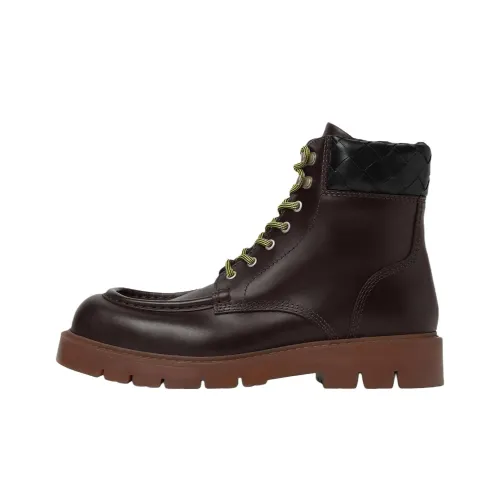 Bottega Veneta Haddock Короткий Мартин Boot 4,5 см Мужской Шоколадно-коричневый