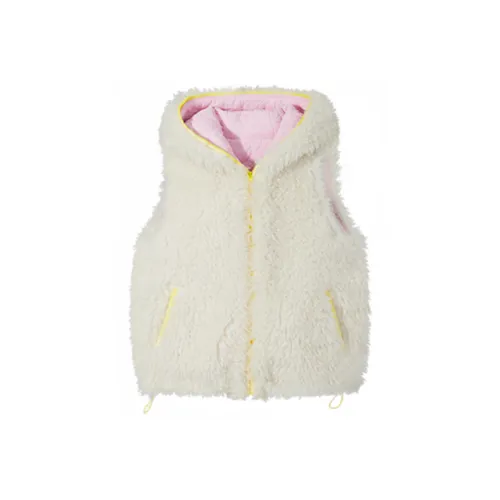 IUNOP Белый мех Жилет Утеплённый Женский жилет