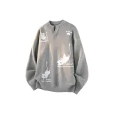 Серый, белый, фотиния, V-образный вырез