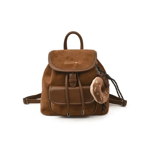 DIFFERENT FACES Замша Рюкзак Стандартный Женский Кофейный