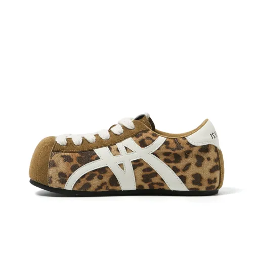 FOREVER 21 Низкие кроссовки для скейтбординга женские леопардового цвета коричневые