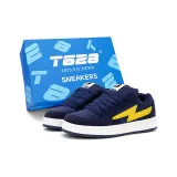 Темно-синий, синий, желтый (синие шнурки) (с белыми, желтыми шнурками, 1 пара каждая)