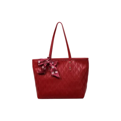 ERANGBEAR ПУ (полиуретан) Сумка через плечо Стандартная Женская Ромб Узор Рябь Бордовый