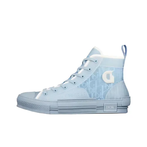 DIOR x Archive Editions B23 Высокие Топы Стильные Скейтбординг Мужские Светло-Синие