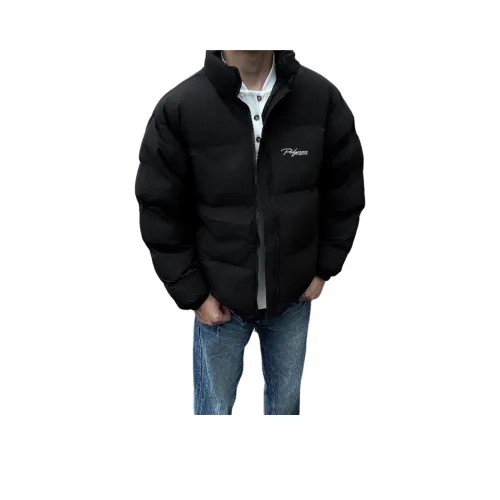 PODGORNOI Черный с съемным металлическим логотипом мужской пуховик