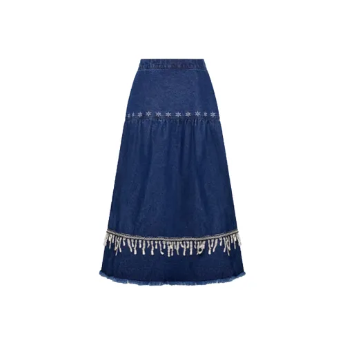 STARFEI Деним Длинная Юбка Женская
