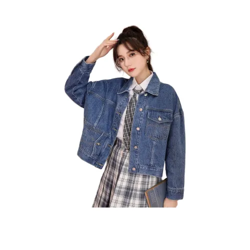 Tonlion Aqua Blue Женские Джинсовые Куртки