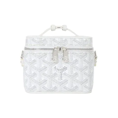 GOYARD Muse Canvas Makeup Bag Mini Women's White