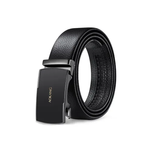AOKANG Ремни из цинкового сплава кожа мужской 3,5 см