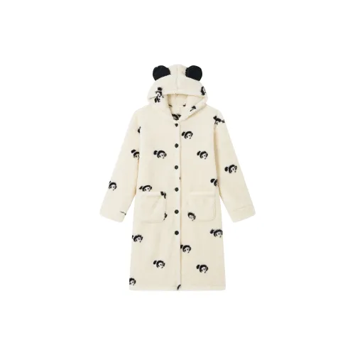 Lanza 033 С принтом Панда Длинный С капюшоном Женские Пижамные комплекты